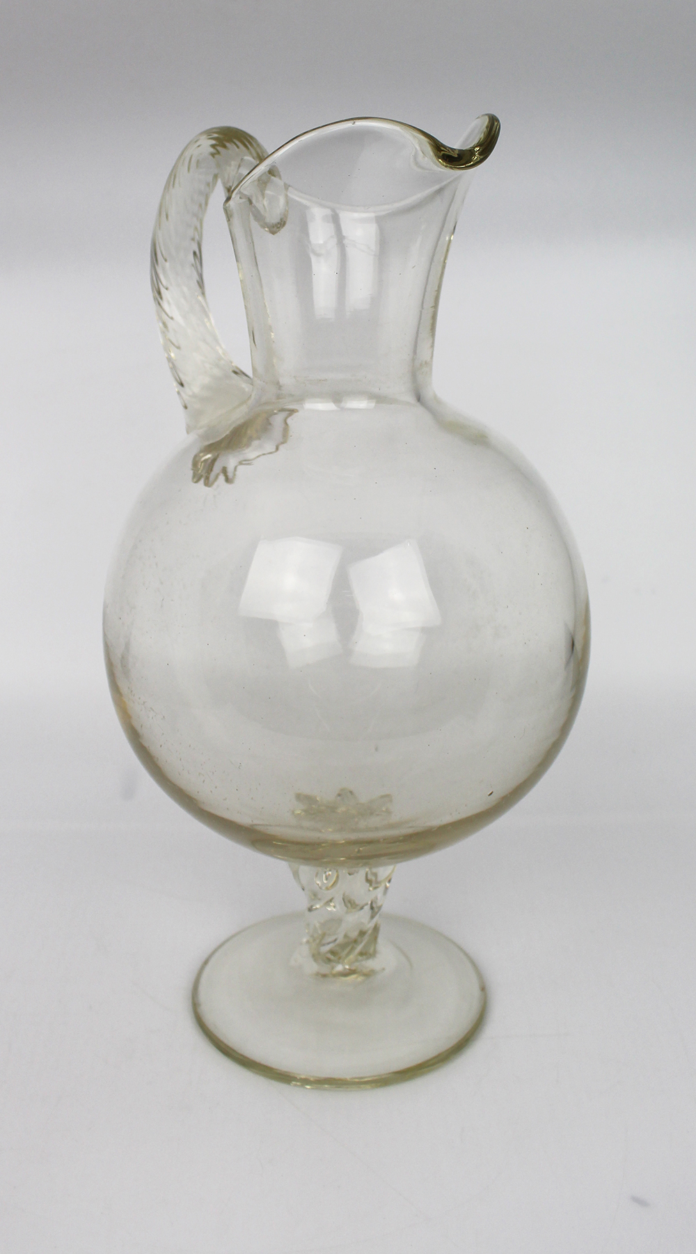Antique Glass Footed Ewer - Image 2 of 6