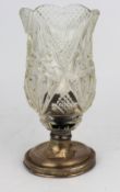 Antique Crystal & Silver Small Decorative Vase