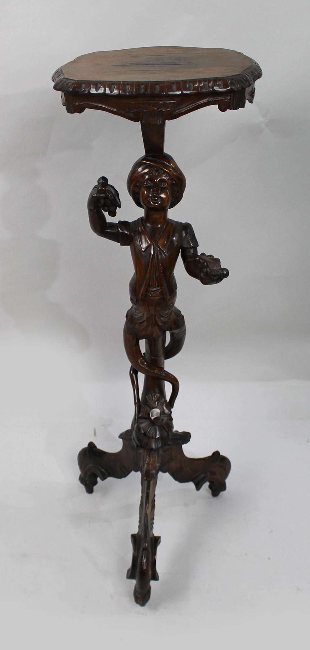 Carved 18th c. Style Figural Torchere c.1890 - Image 4 of 8