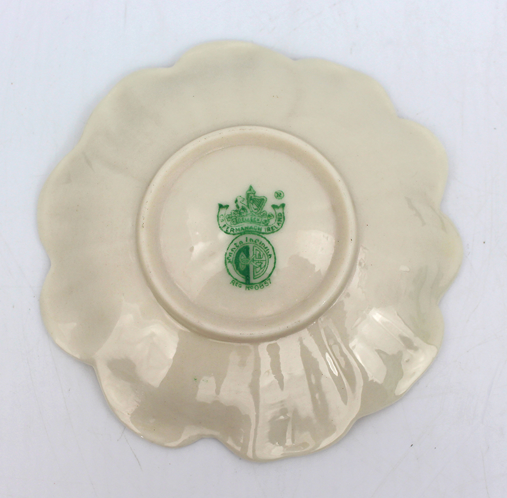 Belleek Small Leaf Dish c.1960 - Image 3 of 3