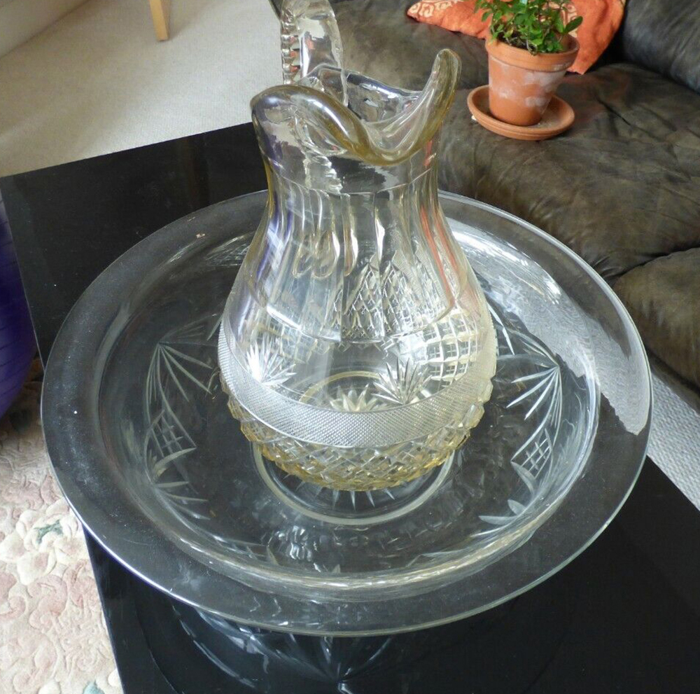 Fine Cut Glass Crystal Jug & Bowl - Bild 3 aus 4