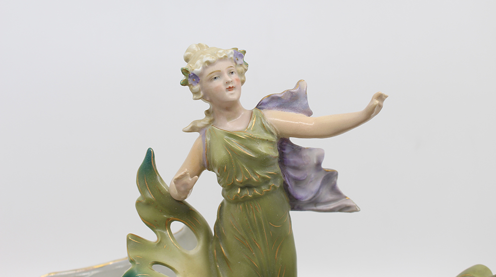 Vintage Continental Porcelain Sea Nymph Centrepiece - Image 6 of 10