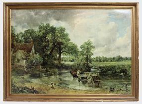 Large Constable The Hay Wain Print Set in Gilt Frame