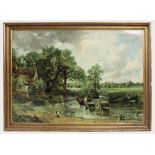 Large Constable The Hay Wain Print Set in Gilt Frame