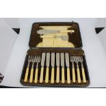 Vintage Cased Trimils Everwrite Fish Flatware