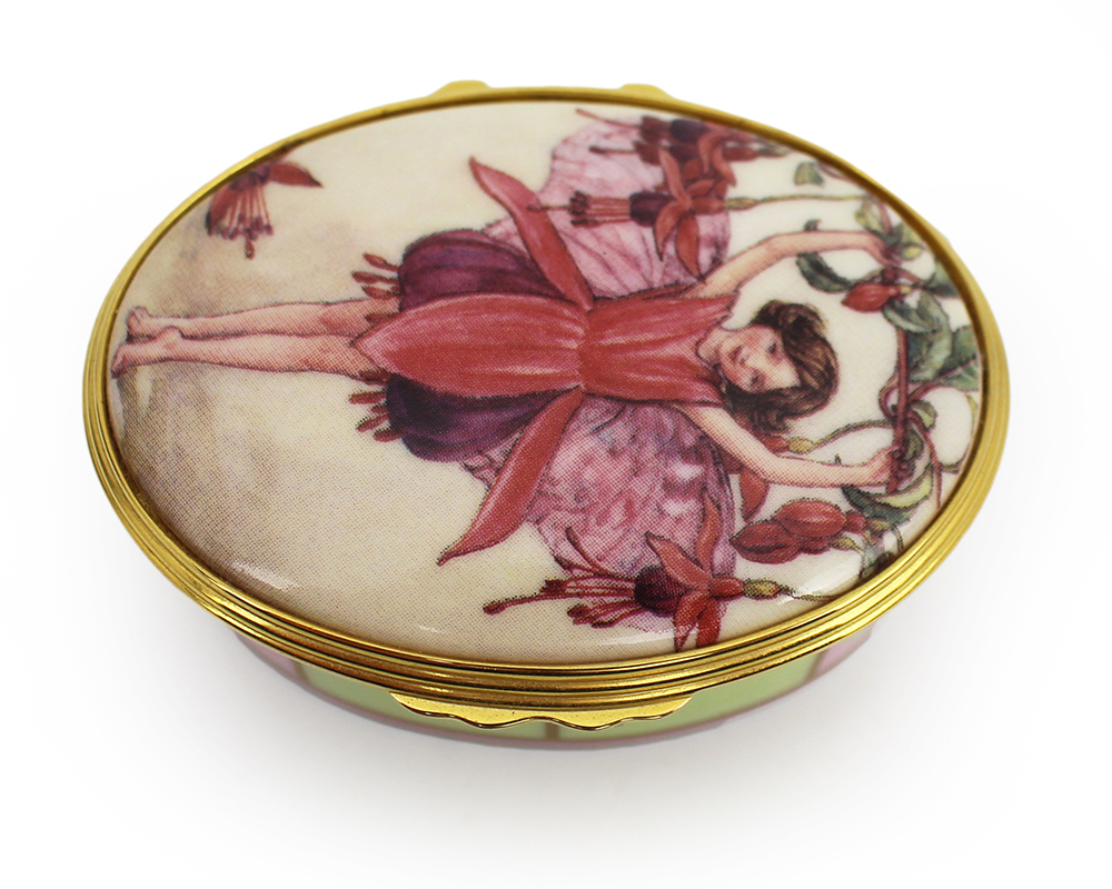 Royal Worcester The Connoisseur Collection Fuchsia Fairy Trinket Box