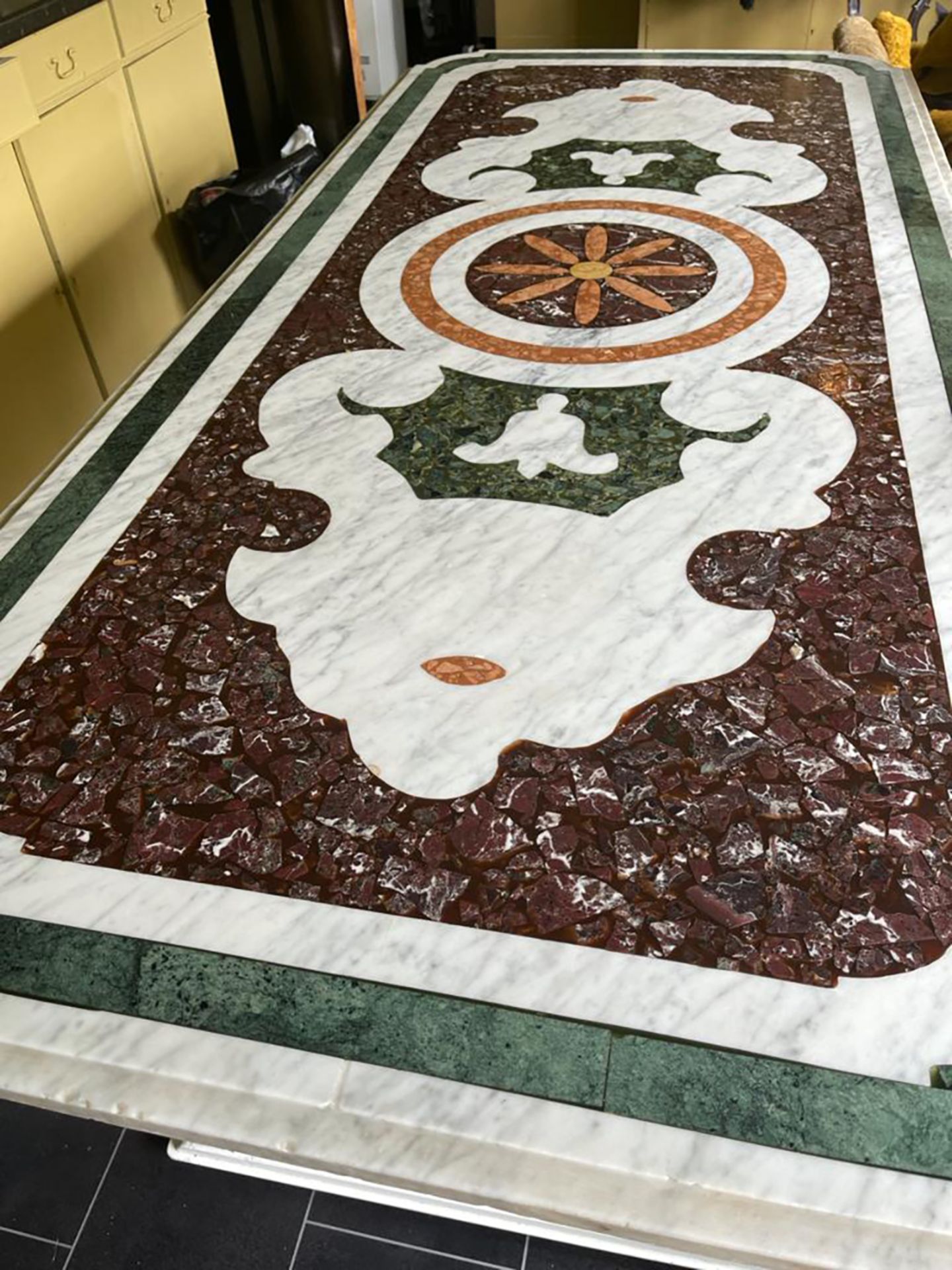 Italian Pietra Dura Marble Centre Table & 6 Chairs - Image 5 of 13