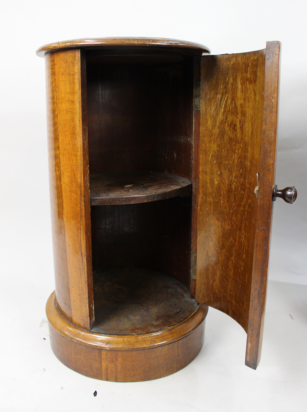 Pair of Victorian Marble Topped Cylindrical Mahogany Pot Cupboards - Image 5 of 13