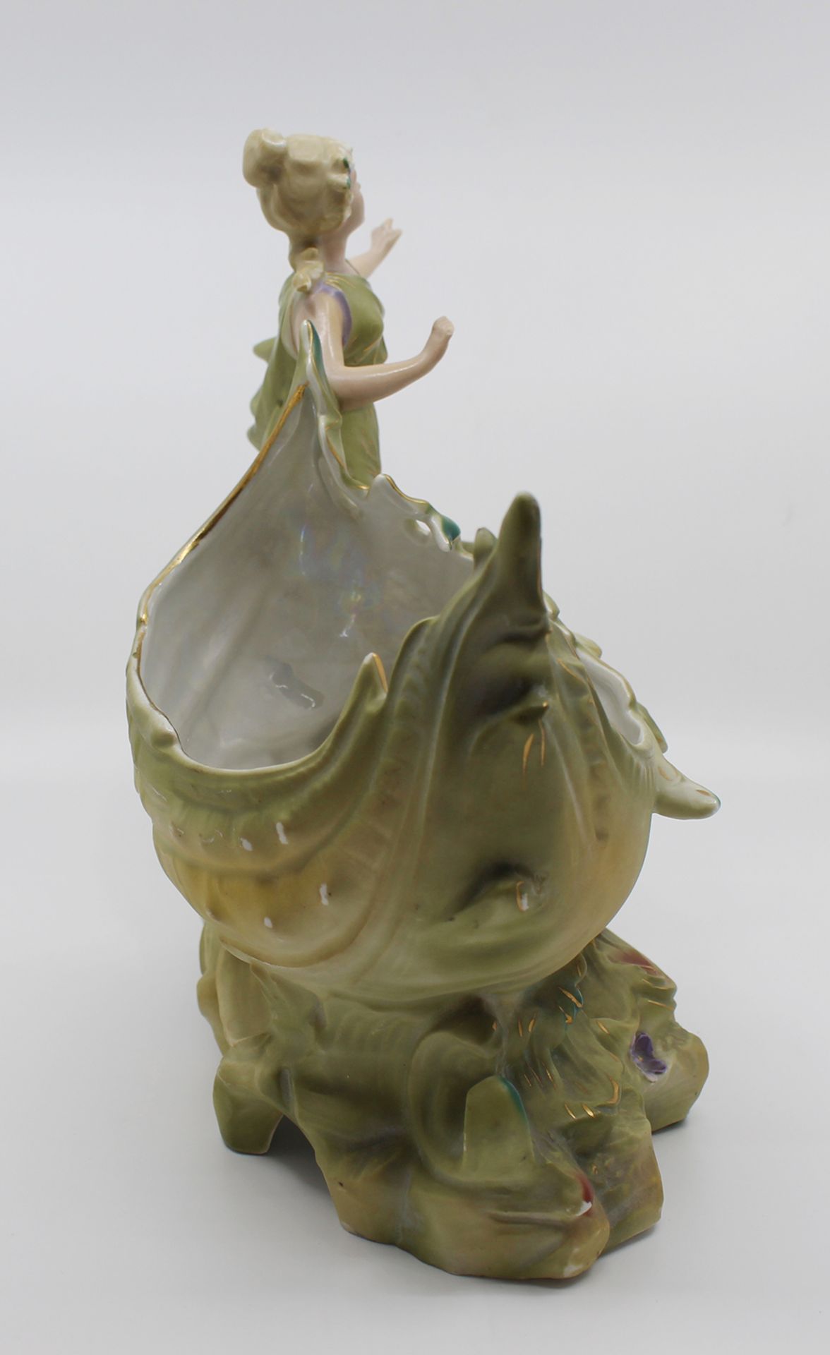 Vintage Continental Porcelain Sea Nymph Centrepiece - Image 2 of 10