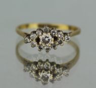 Vintage Diamond 18ct Yellow Gold Ring