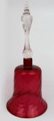Victorian Cranberry Glass Smoke Bell