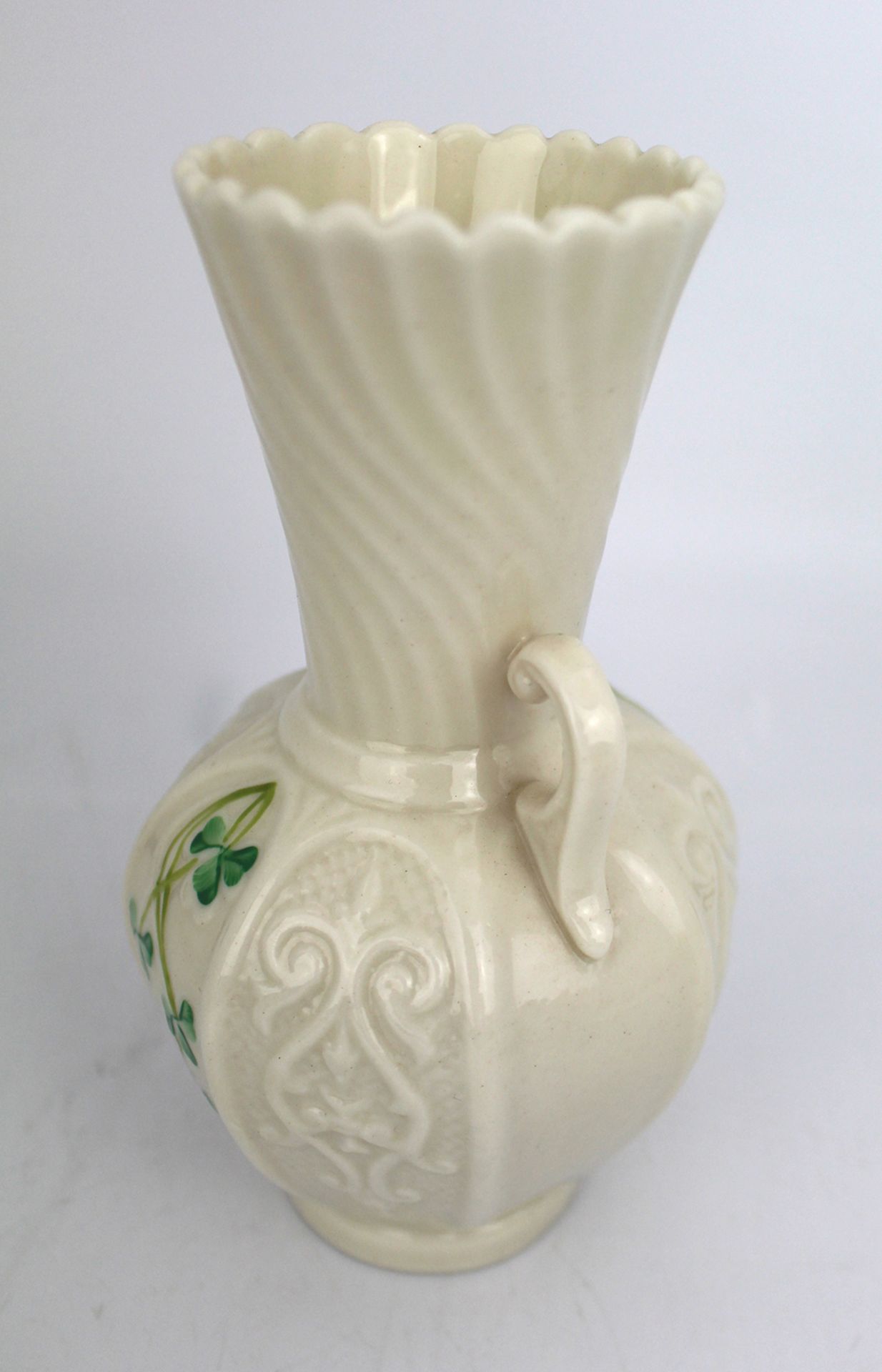 Irish Belleek Two Handled Vase c.1970 - Image 3 of 4