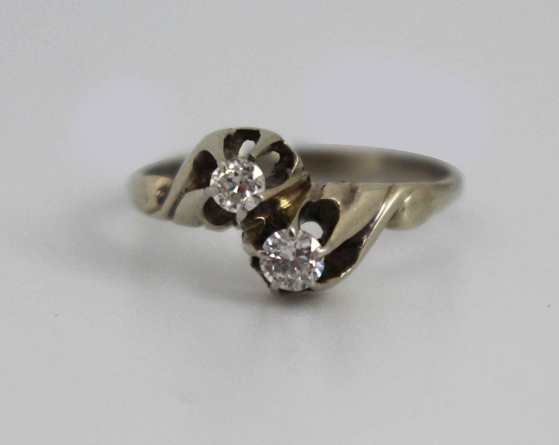 Diamond Crossover 18ct White Gold Ring - Image 3 of 6