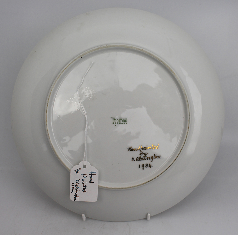 Hand Painted Thomas Germany Aldrington Cabinet Plate - Image 3 of 3