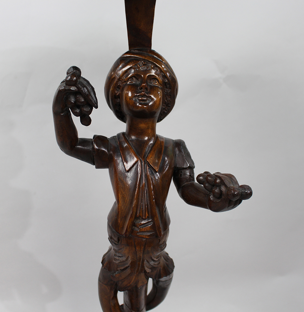 Carved 18th c. Style Figural Torchere c.1890 - Image 5 of 8