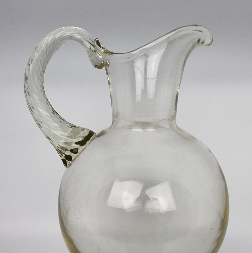 Antique Glass Footed Ewer - Image 4 of 6