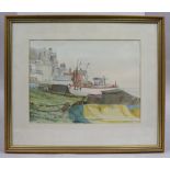 Watercolour of Budleigh Salterton by Donald Poole