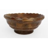 Vintage Turned Wood Bowl