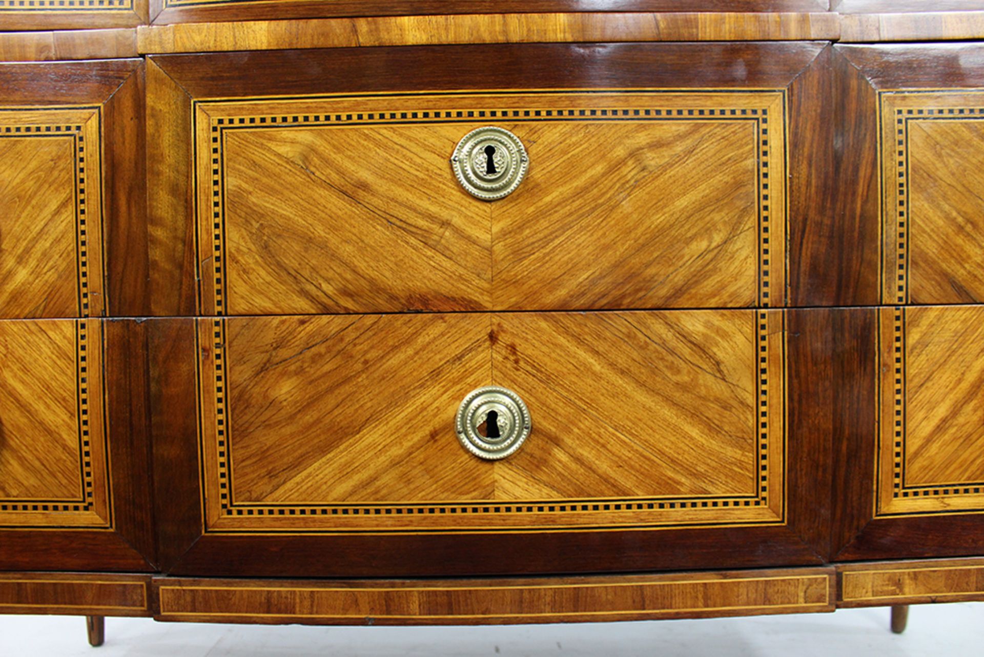 18th c. Inlaid Marble Topped Commode - Image 7 of 14