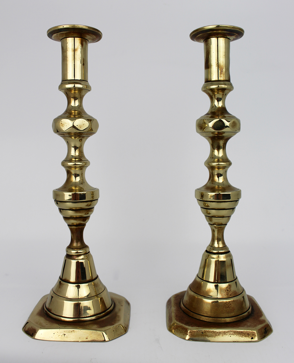 Pair of Georgian Brass Candlesticks