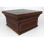 Late Victorian Mahogany Inlaid Pedestal Top Stand