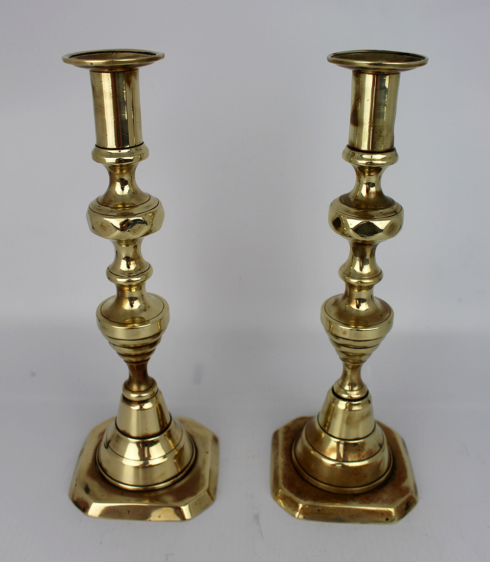 Pair of Georgian Brass Candlesticks - Image 2 of 4