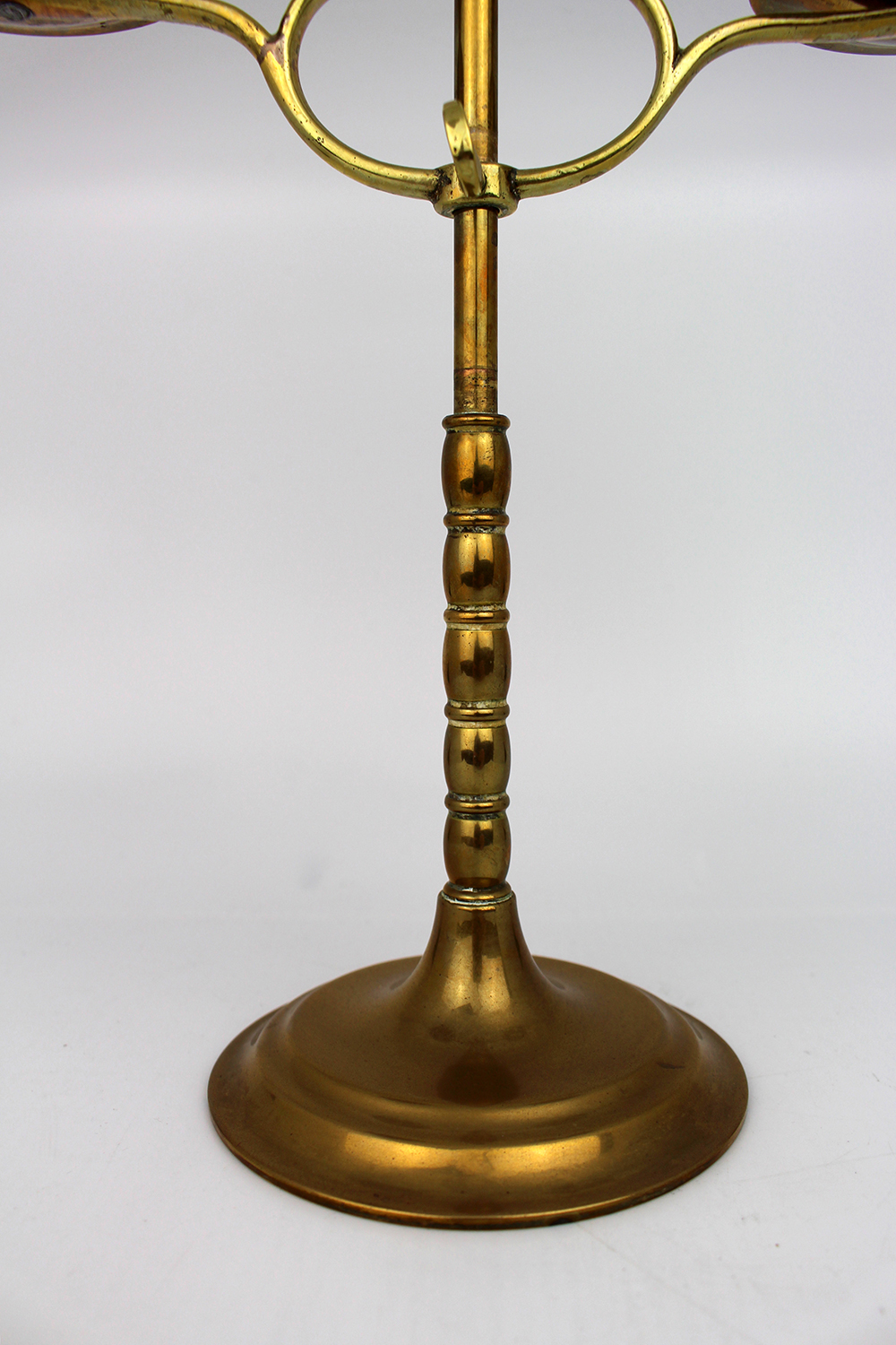 Vintage Brass Adjustable Twin Branch Candelabra - Image 2 of 6