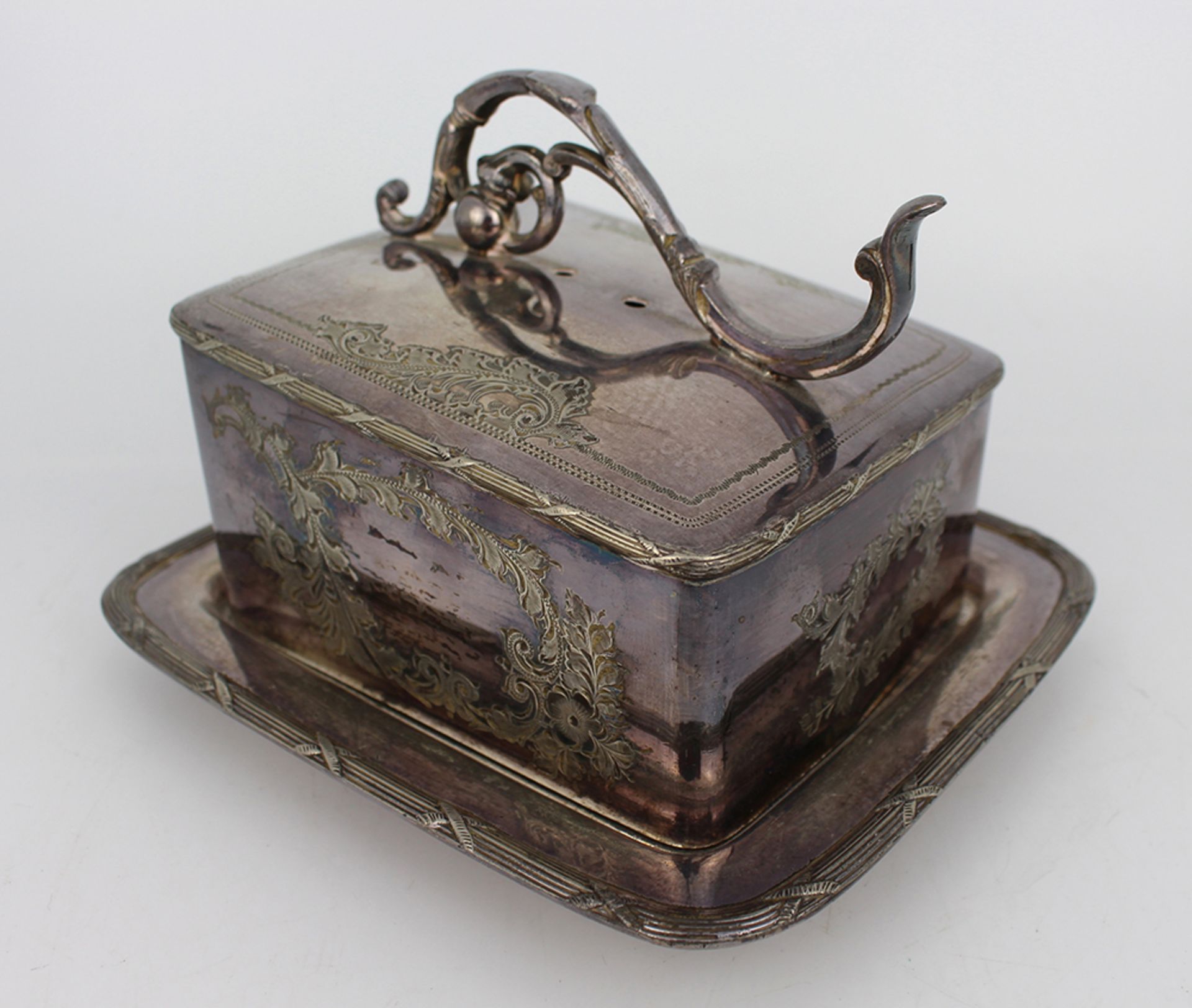 Antique Silver Plated Cheese Dish - Image 2 of 4