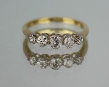 Five Stone Diamond 18ct Gold Ring