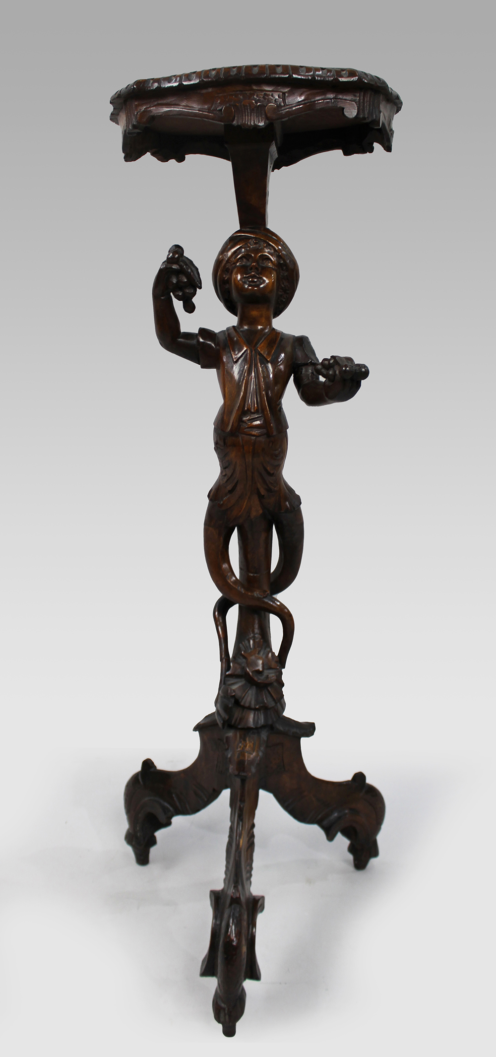 Carved 18th c. Style Figural Torchere c.1890 - Image 3 of 8