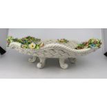 Vintage Capodimonte Flower Encrusted Centrepiece Bowl