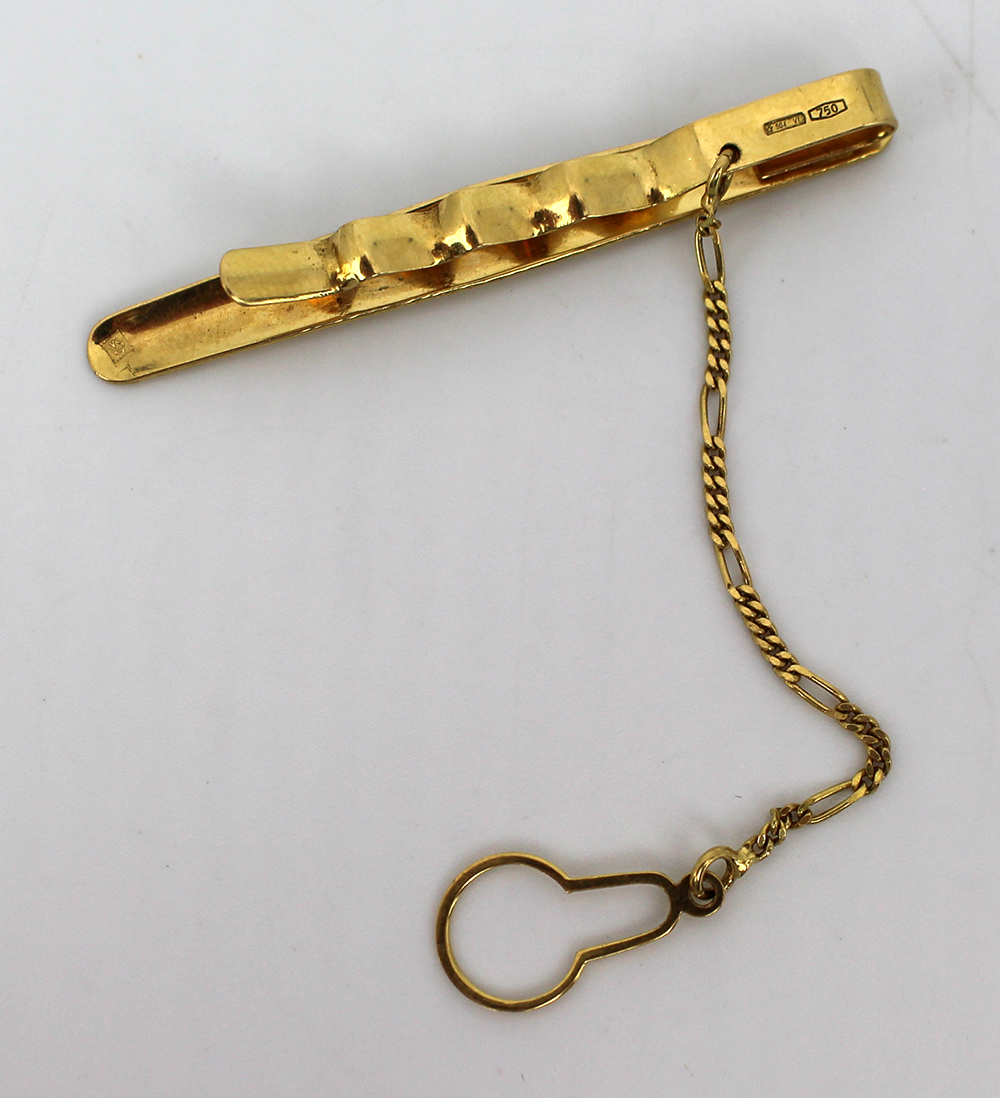 Vintage 18ct Gold Tie Clip - Image 3 of 4