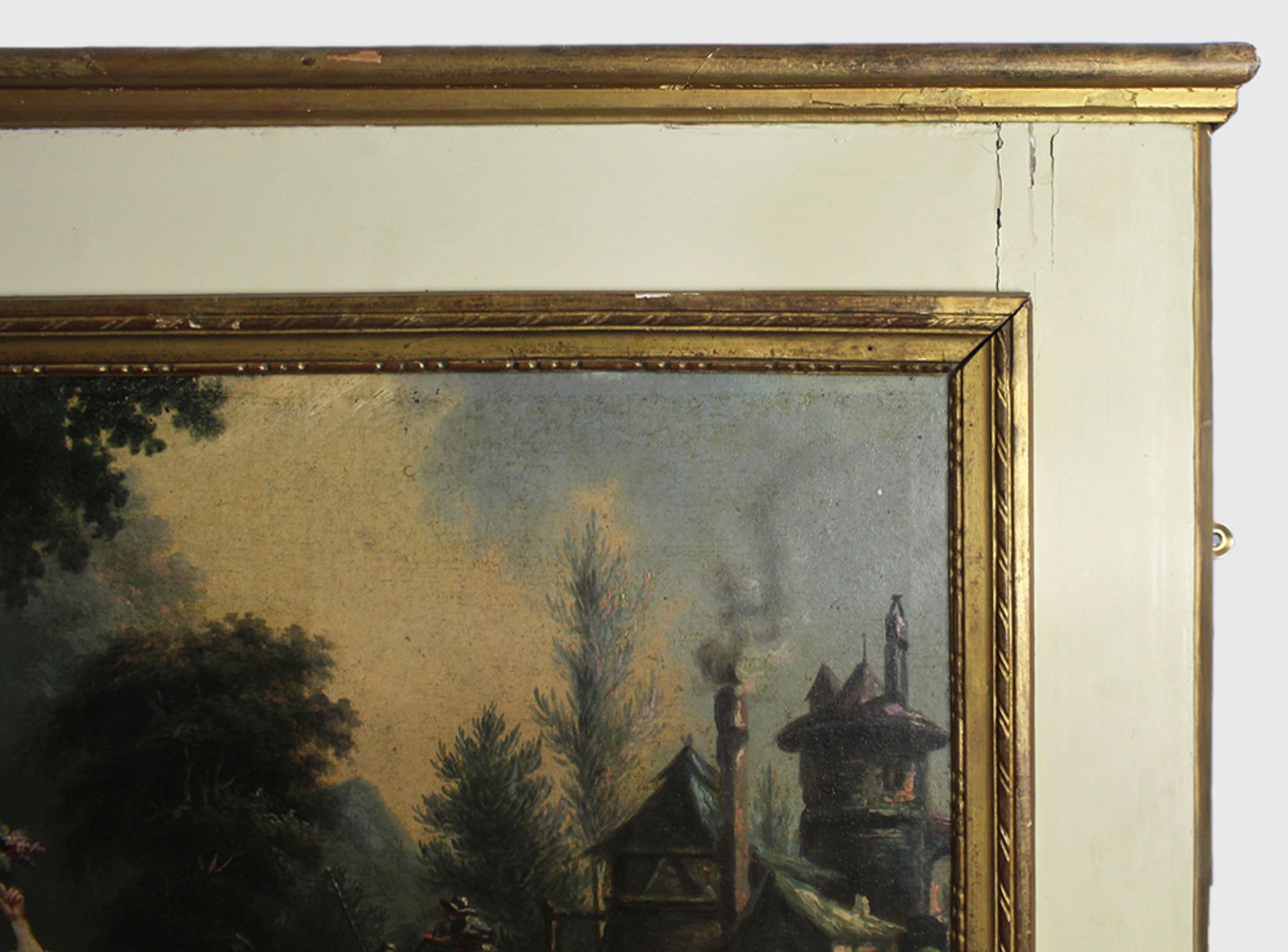 Tall French Antique Chateau Trumeau Mirror c.1890 - Image 5 of 9