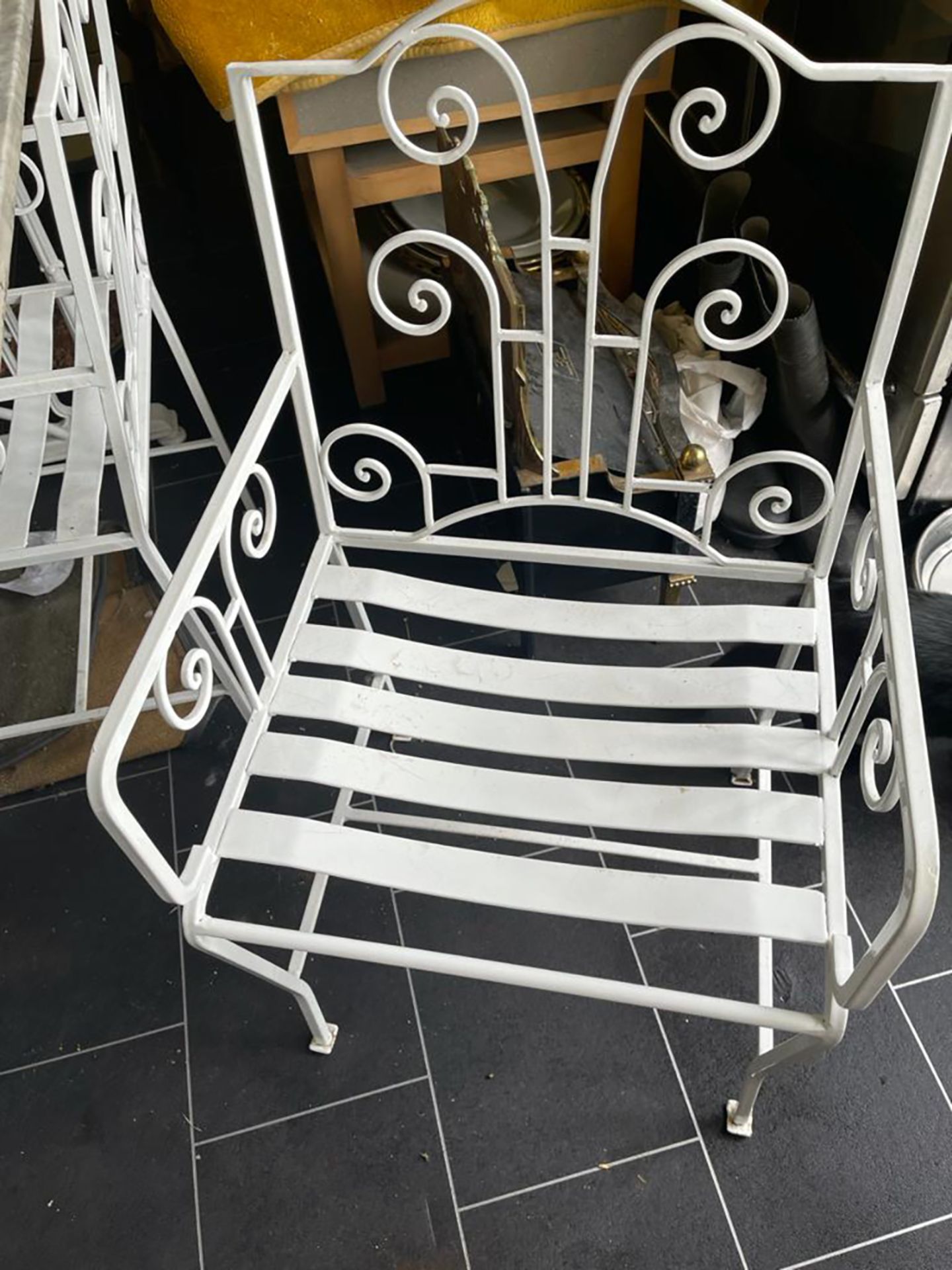 Italian Pietra Dura Marble Centre Table & 6 Chairs - Image 12 of 13