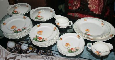 Grindley 1940's England Creampetal 36 Piece Dinner Service