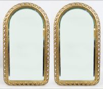 Pair of Arched Giltwood Mirrors