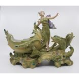 Vintage Continental Porcelain Sea Nymph Centrepiece