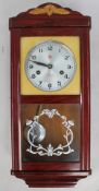 Vintage Chinese Red Lacquer Wall Clock