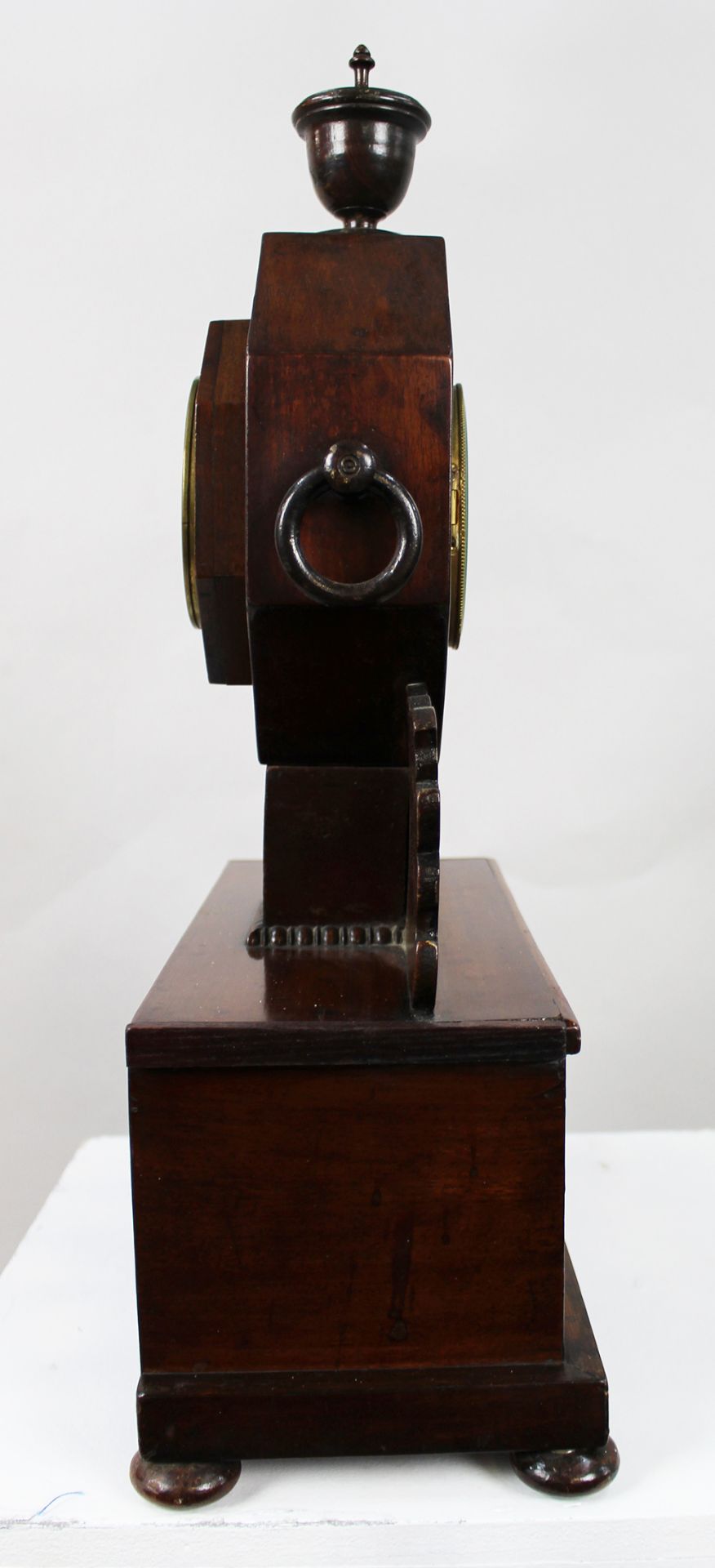 Antique 19th c. Brass Inlaid Mantle Clock - Image 4 of 7
