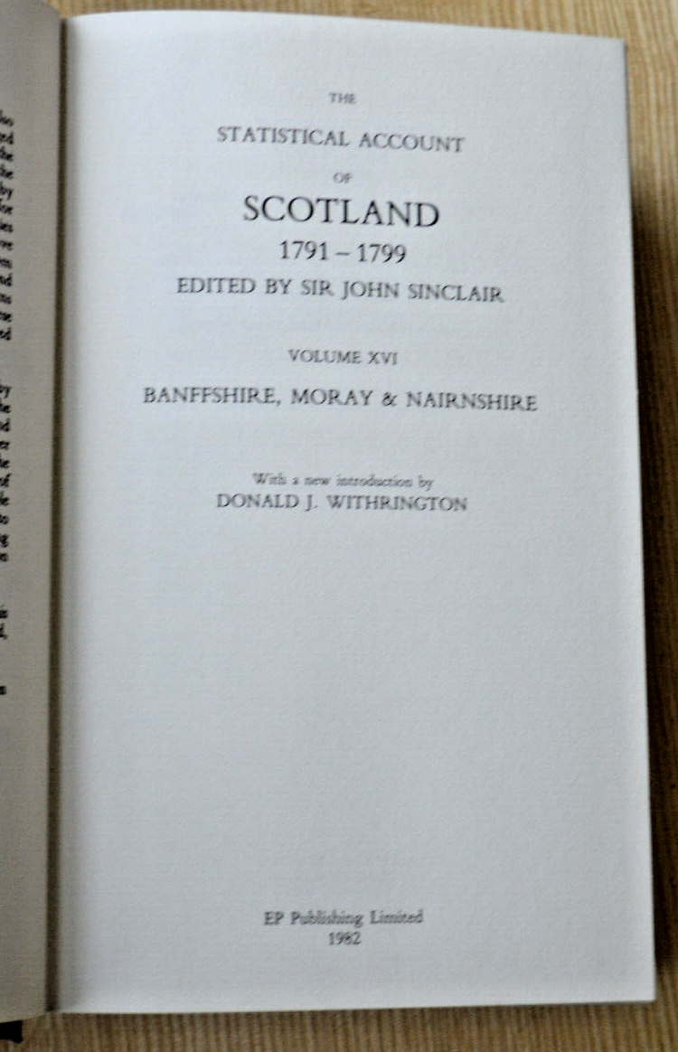 The Statistical Account of Scotland 1791-1799 Banfshire Moray & Nairnshire {Books] - Image 4 of 4