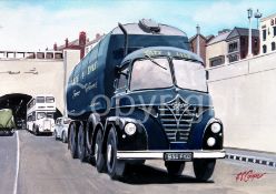 Foden S21 Truck 950 FKD Tate 8 Lyle Leaving Mersey Tunnel Metal Wall Art