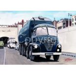 Foden S21 Truck 950 FKD Tate 8 Lyle Leaving Mersey Tunnel Metal Wall Art