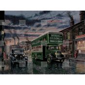 1950's Waring & Gillow Furniture Removals Van Nostalgic Scene Metal Wall Art