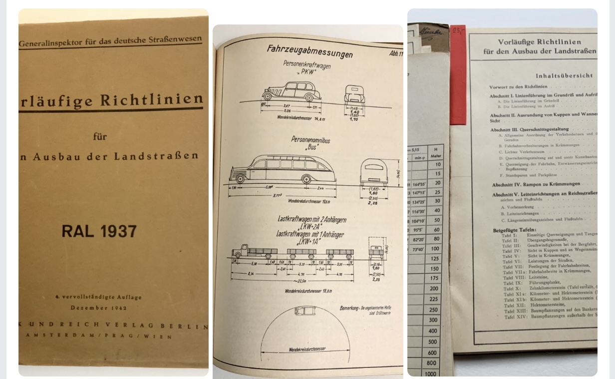 WW2 German Roads / Highway Construction Book / Documents 1937/42 - Rare Original