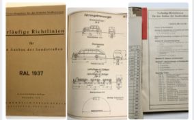 WW2 German Roads / Highway Construction Book / Documents 1937/42 - Rare Original