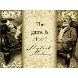 The World of Sherlock Holmes and Dr Watson Famous Quote Metal Wall Art