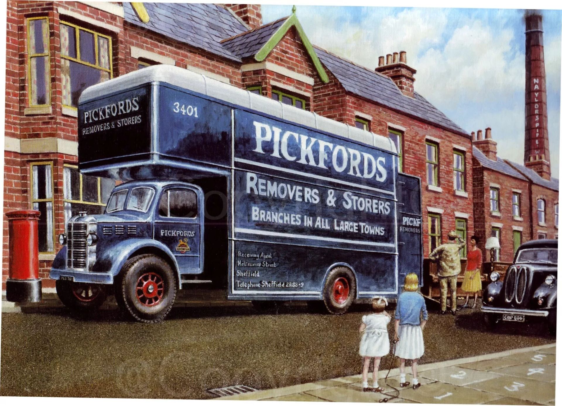 Pickford's Removals Vintage 1960's British Lorries Trucks & Vans Metal Wall Art