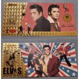 Elvis Presley Gold Plated Novelty Banknote