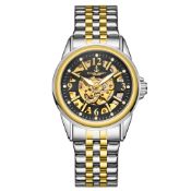 Samuel Joseph Skeleton Jubilee Two Tone Designer Men's Watch - FREE DELIVERY & 2 YEAR WARRANTY