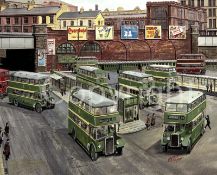 Salford Victoria Bus Station Nostalgic Scene Scene Metal Wall Art